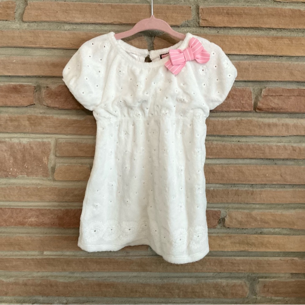 Juicy Couture Baby Toddler Dress White Terry Cloth Eyelet 12-18 Months